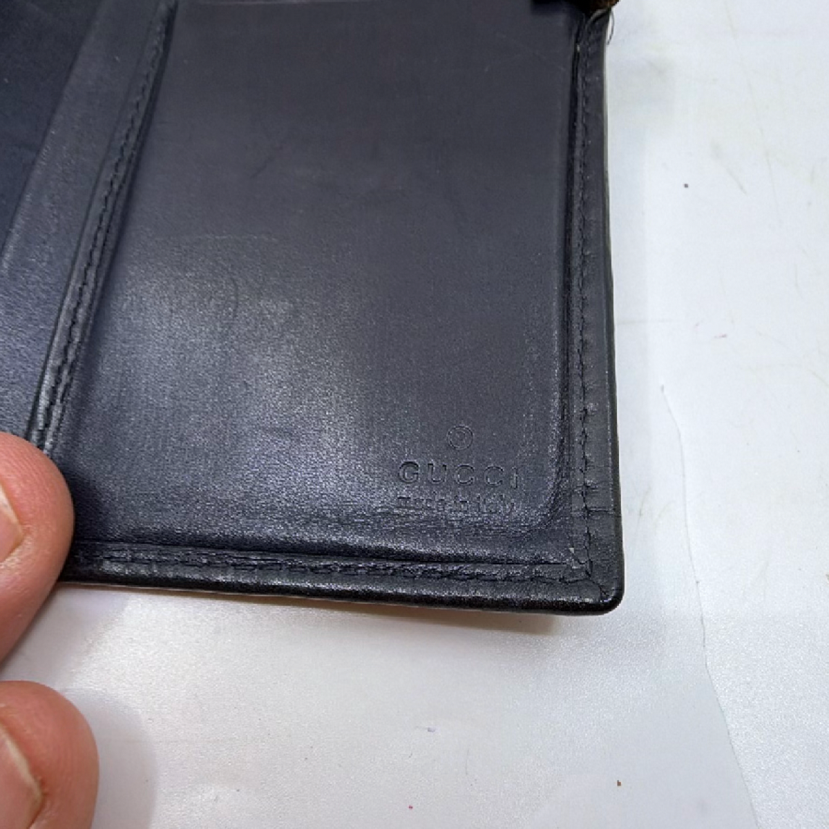 Gucci Continental Flap Black GG Monogram Canvas Leather Wallet