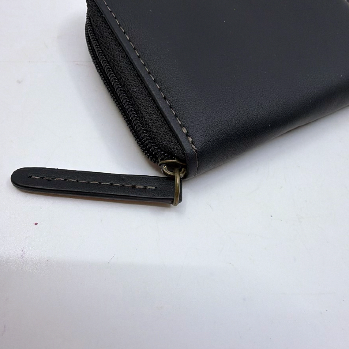 Logos Days Black Faux Leather Coin Case