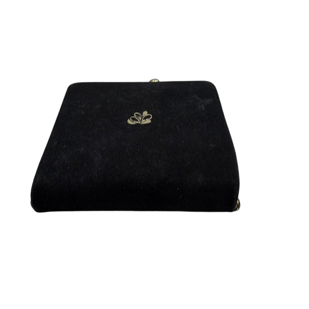 Unbranded Vintage Black Velvet Compact Coin Purse