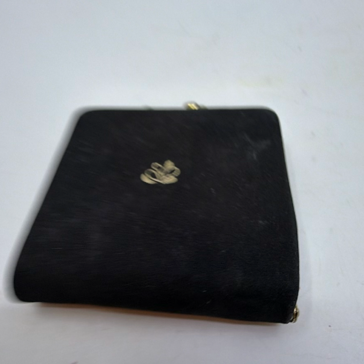 Unbranded Vintage Black Velvet Compact Coin Purse