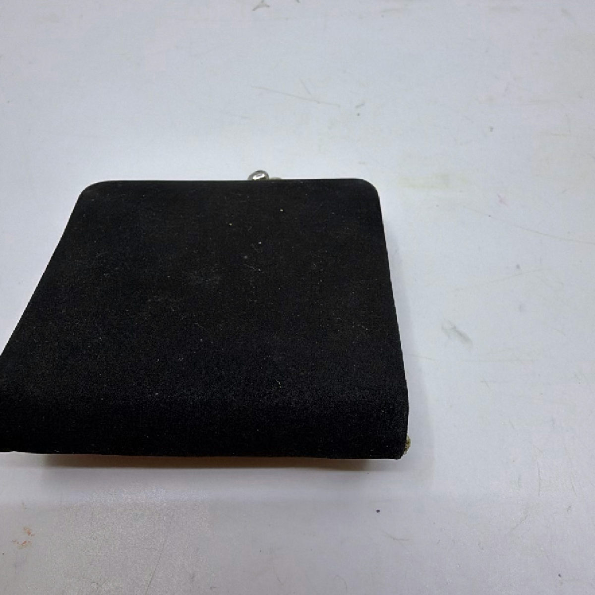 Unbranded Vintage Black Velvet Compact Coin Purse