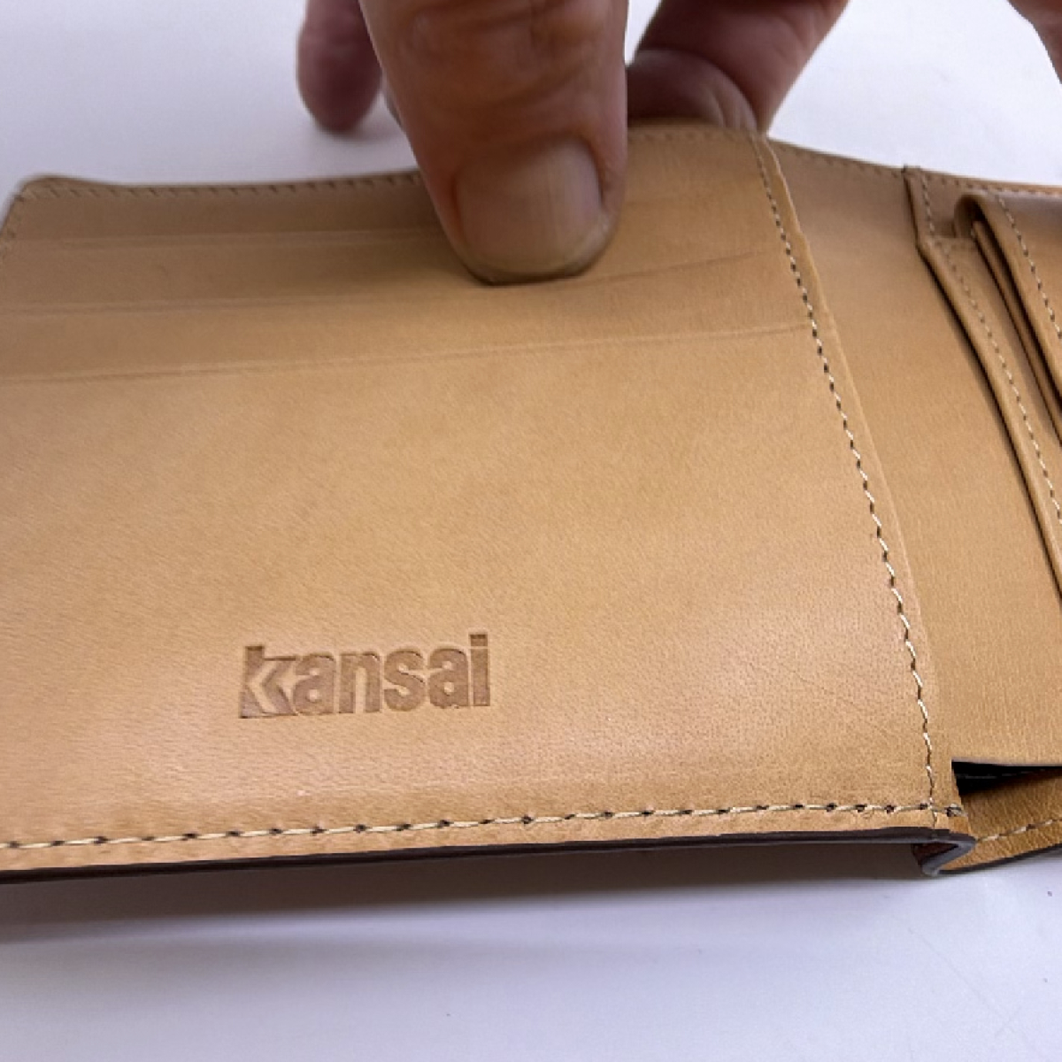 Kansai Bifold Brown Vacchetta Leather Wallet
