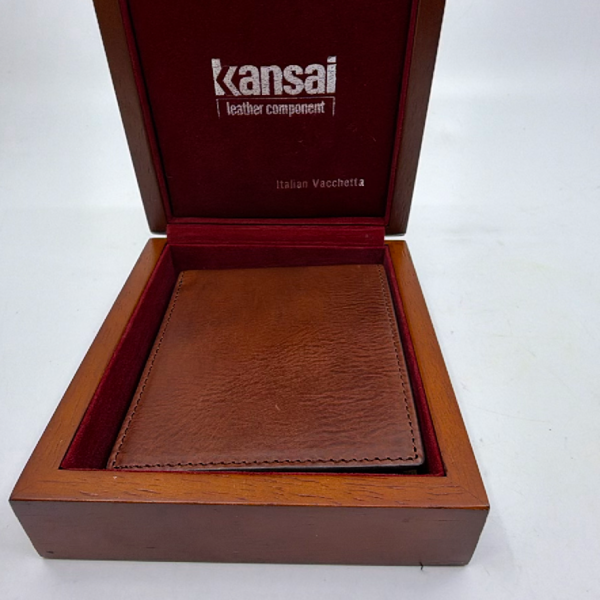 Kansai Bifold Brown Vacchetta Leather Wallet