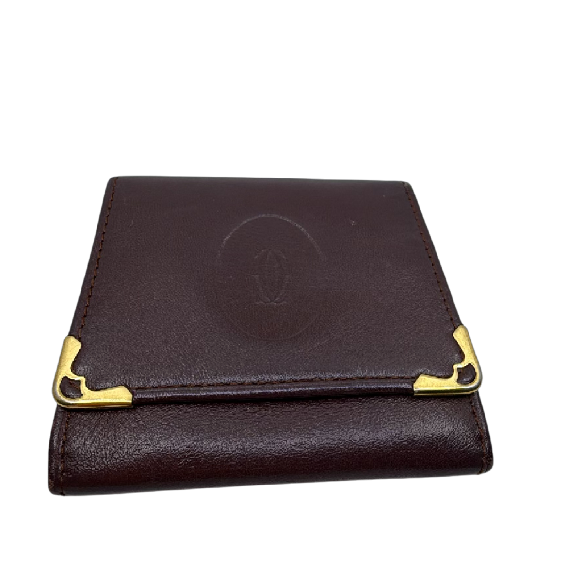 Cartier Must de Cartier Burgundy Leather Coin Case