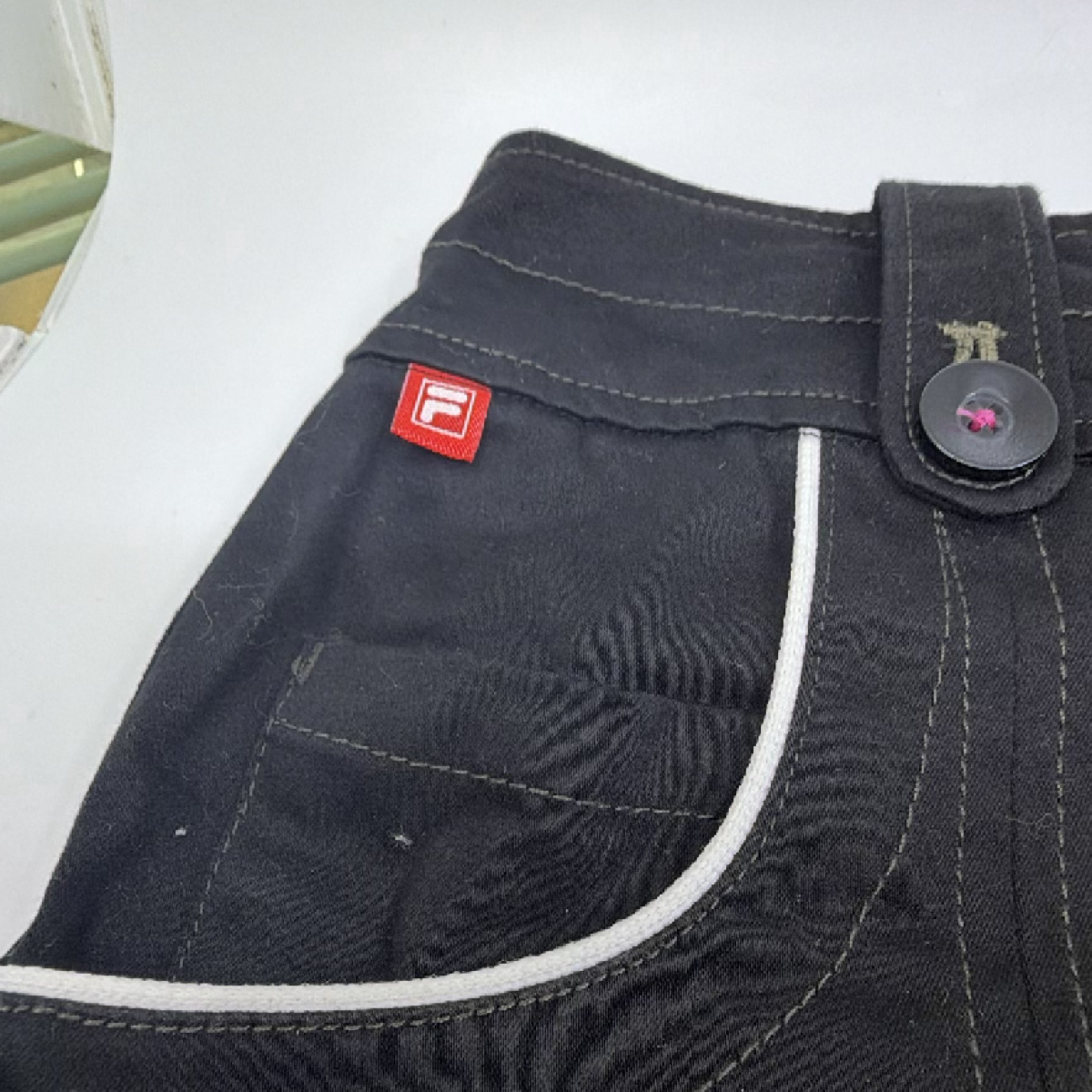 Fila Golf Black Cotton Blend M Mini Skirt