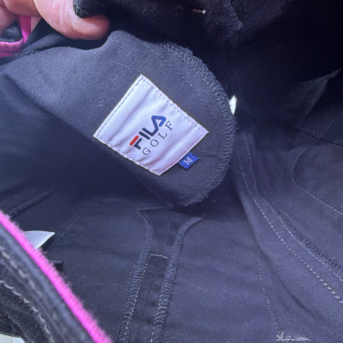 Fila Golf Black Cotton Blend M Mini Skirt