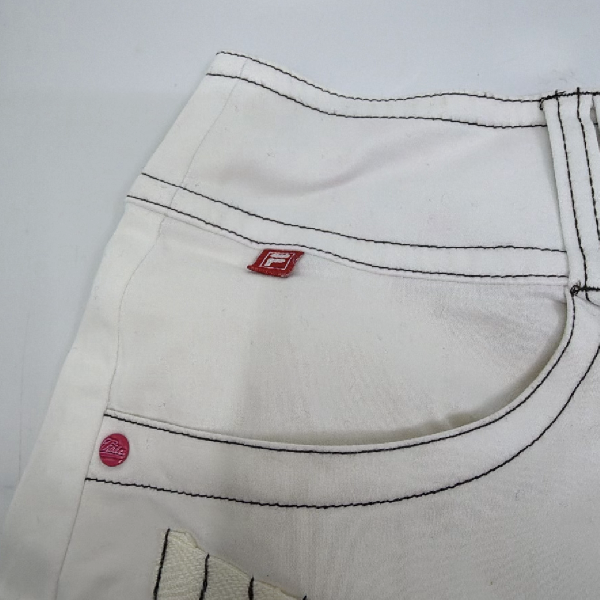 Fila Golf Pleated White Cotton Blend M Skirt