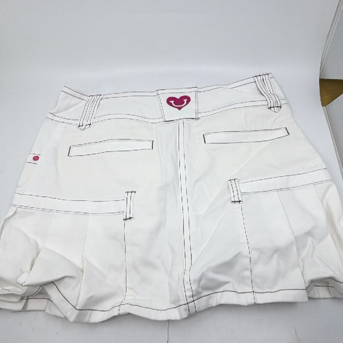 Fila Golf Pleated White Cotton Blend M Skirt