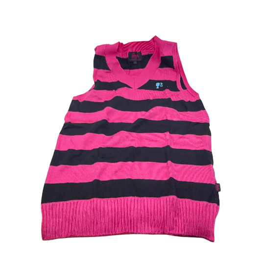 Barbie GOLF by Pearly Gates Pink Striped Sweater Vest