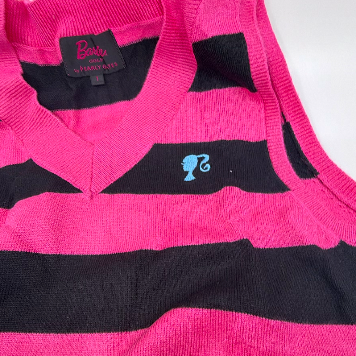 Barbie GOLF by Pearly Gates Pink Striped Sweater Vest