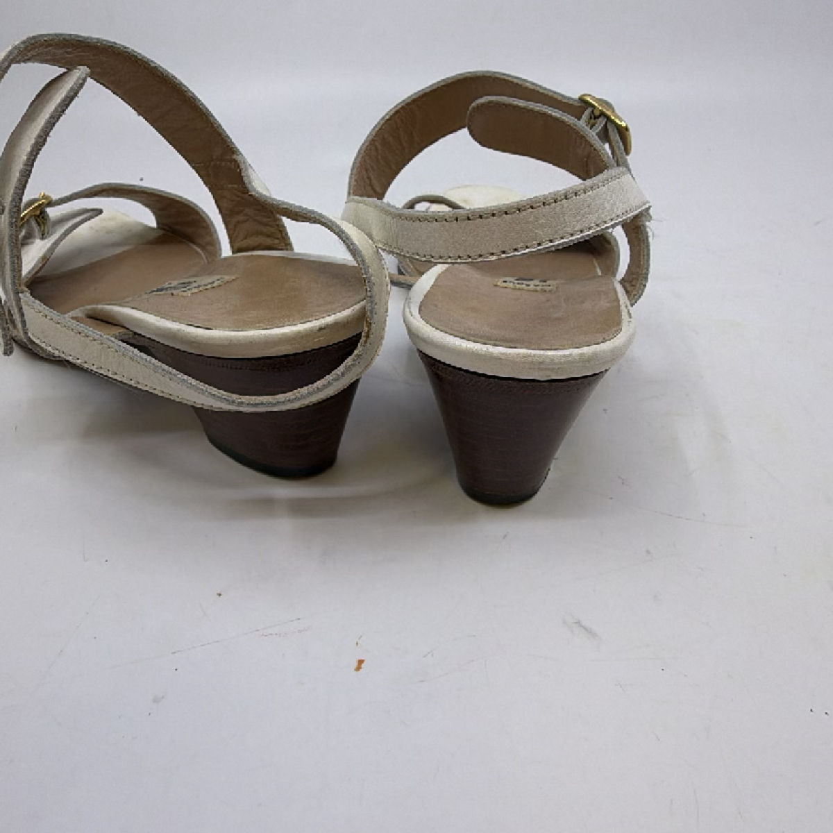 Celine Ankle Strap White Leather 36.5 Sandal