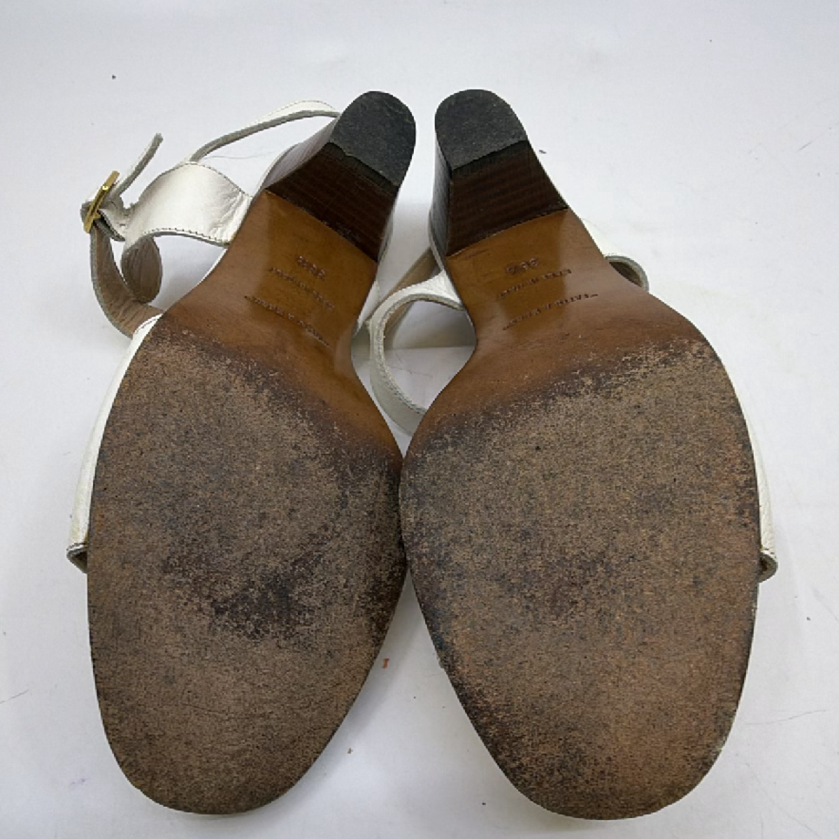 Celine Ankle Strap White Leather 36.5 Sandal