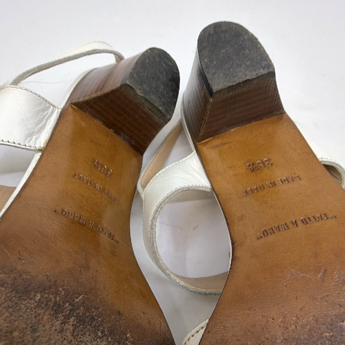 Celine Ankle Strap White Leather 36.5 Sandal