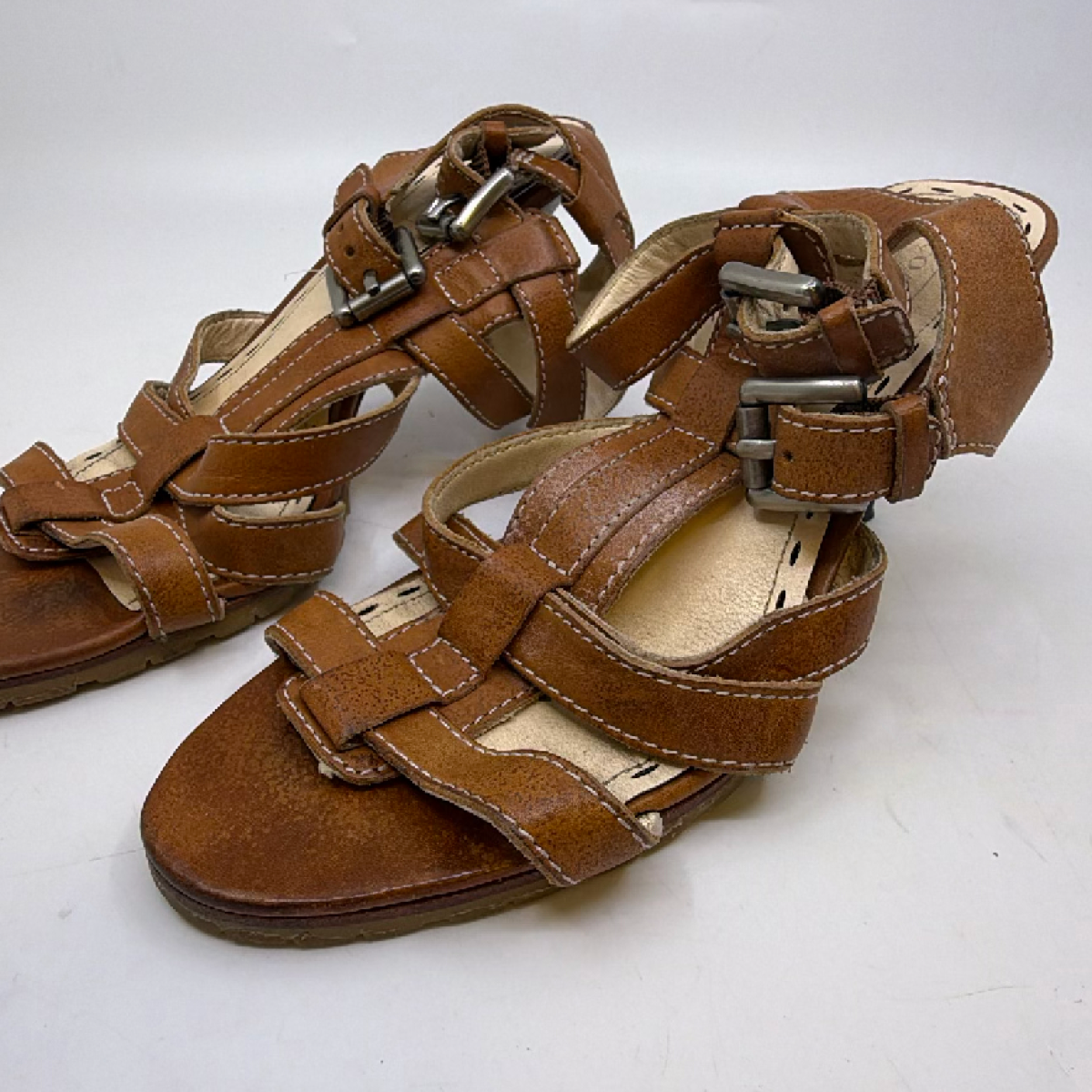 Coach Gladiator Sandal Brown Leather 6.5 Sandal