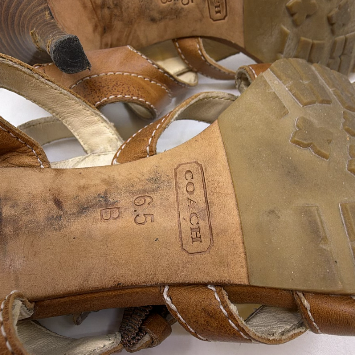 Coach Gladiator Sandal Brown Leather 6.5 Sandal