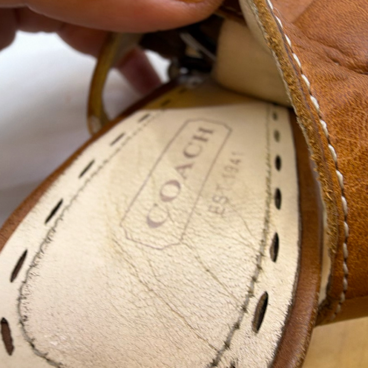 Coach Gladiator Sandal Brown Leather 6.5 Sandal