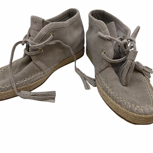 Michael Kors Espadrille Chukka Gray Suede 6.5M Ankle Boot