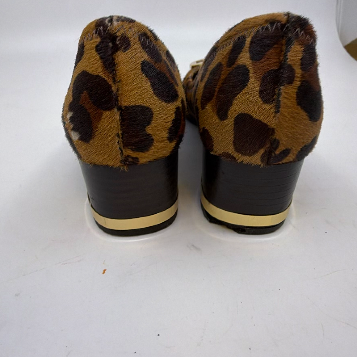 Tory Burch Leopard Calf Hair Block Heel Pump 6.5