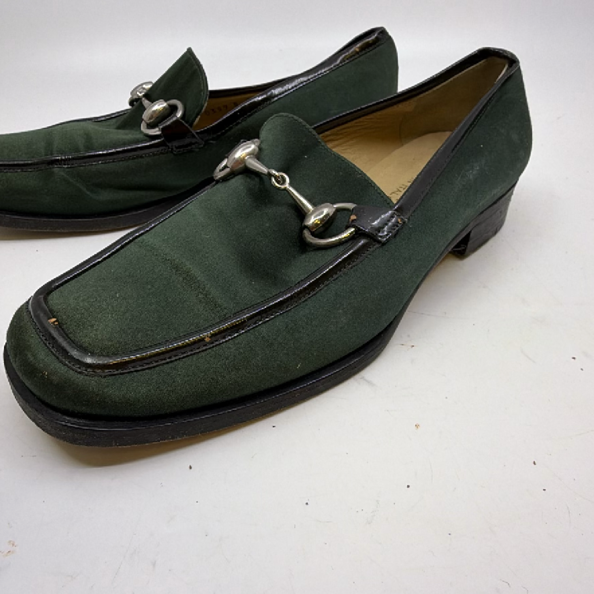 Gucci Horsebit Loafer Green Suede 35.5 C Loafer