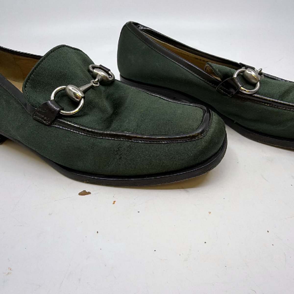Gucci Horsebit Loafer Green Suede 35.5 C Loafer