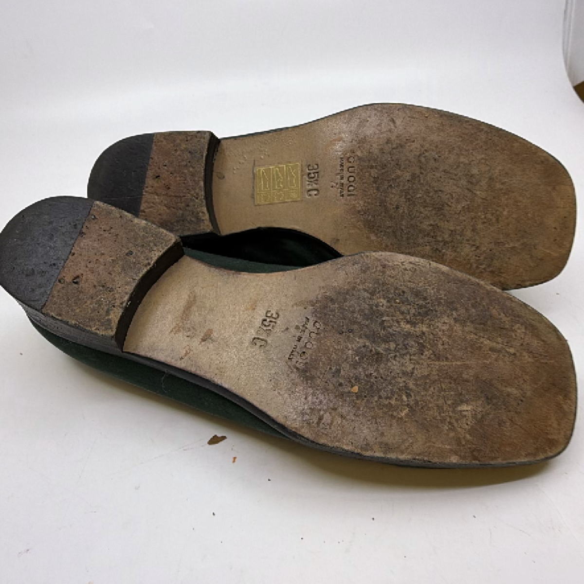 Gucci Horsebit Loafer Green Suede 35.5 C Loafer