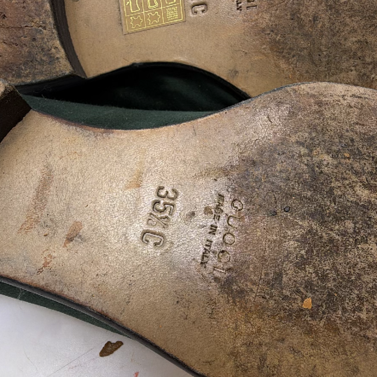 Gucci Horsebit Loafer Green Suede 35.5 C Loafer