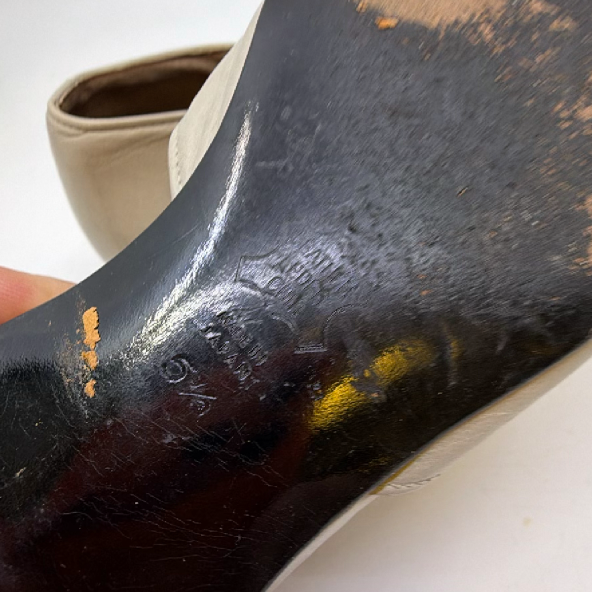 Christian Dior T-Strap Gray Leather 9.5 Flats