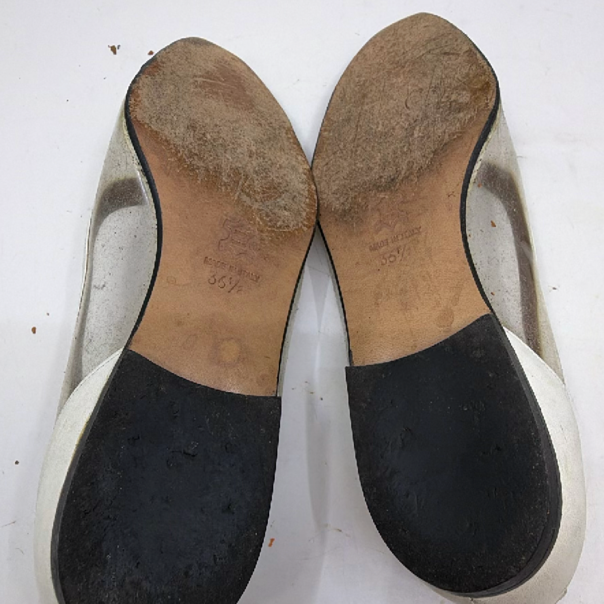 Giorgio Armani Transparent Cap Toe Leather Flat 36.5