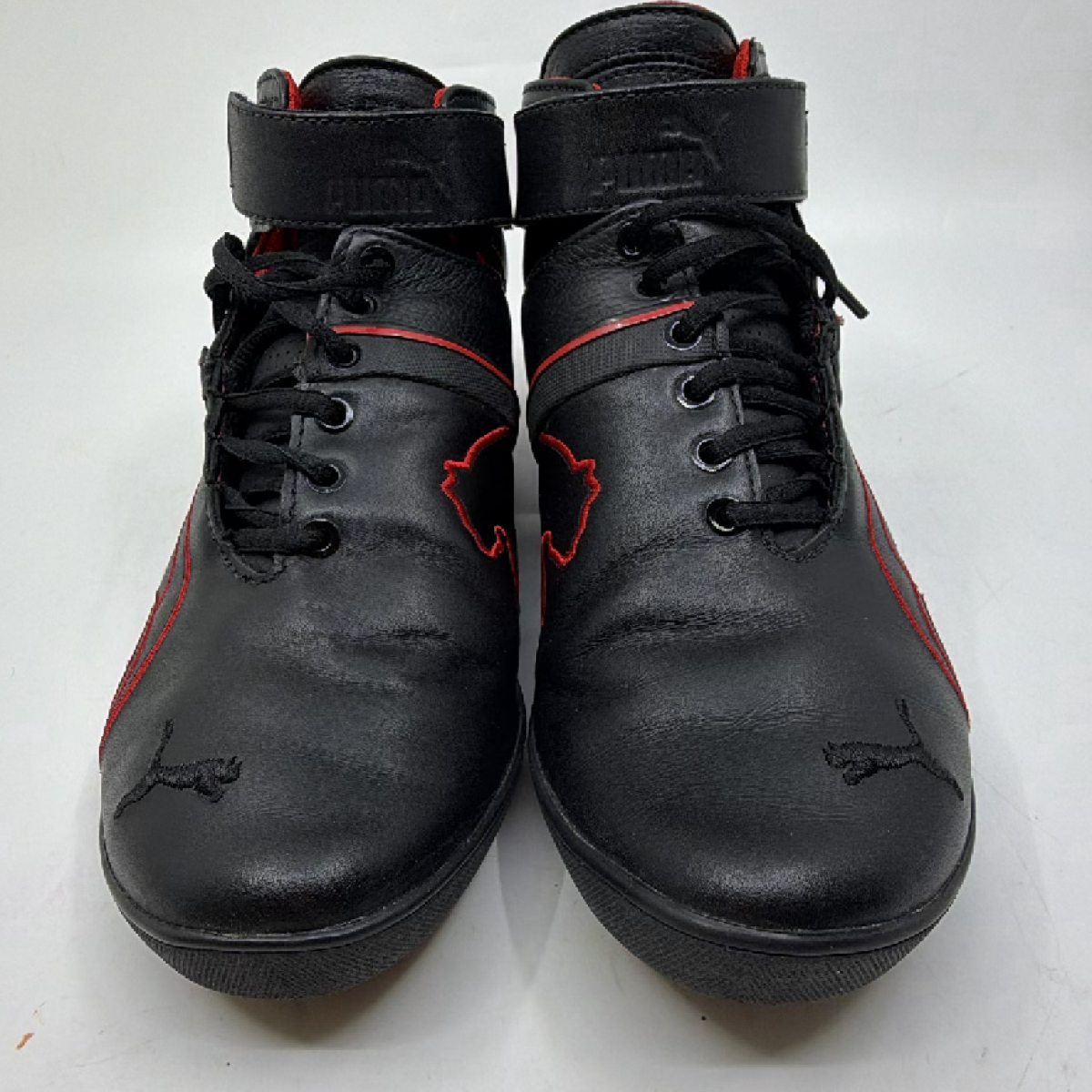 Puma Ferrari Mid-Top Driving Sneaker Black Leather US 6