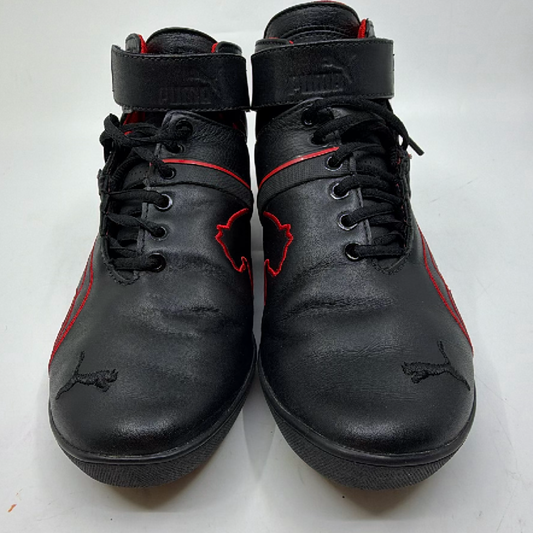 Puma Ferrari Mid-Top Driving Sneaker Black Leather US 6