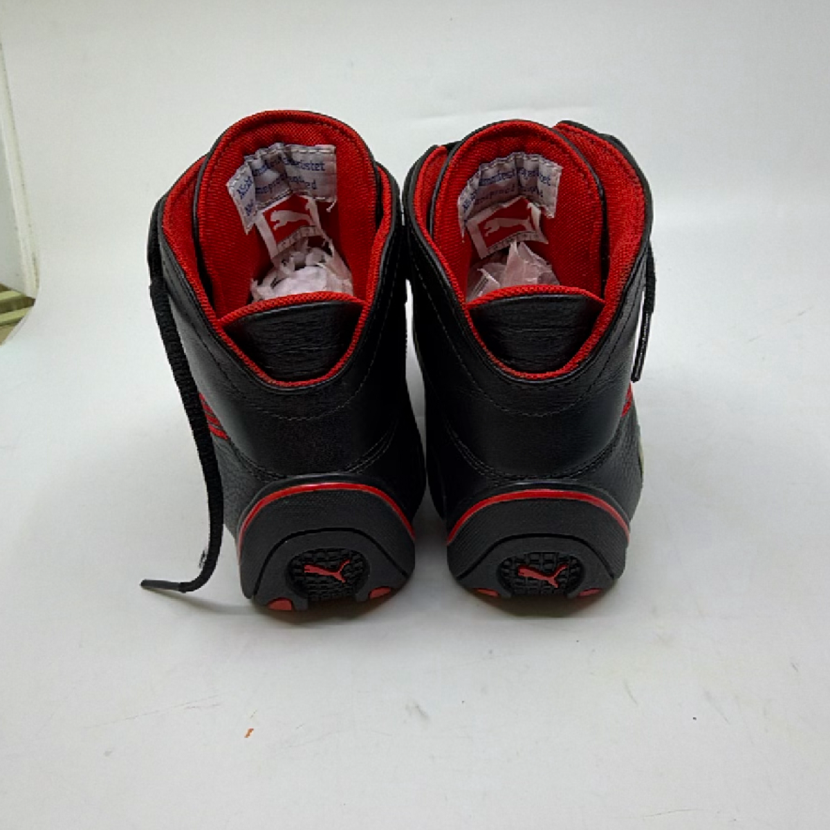 Puma Ferrari Mid-Top Driving Sneaker Black Leather US 6