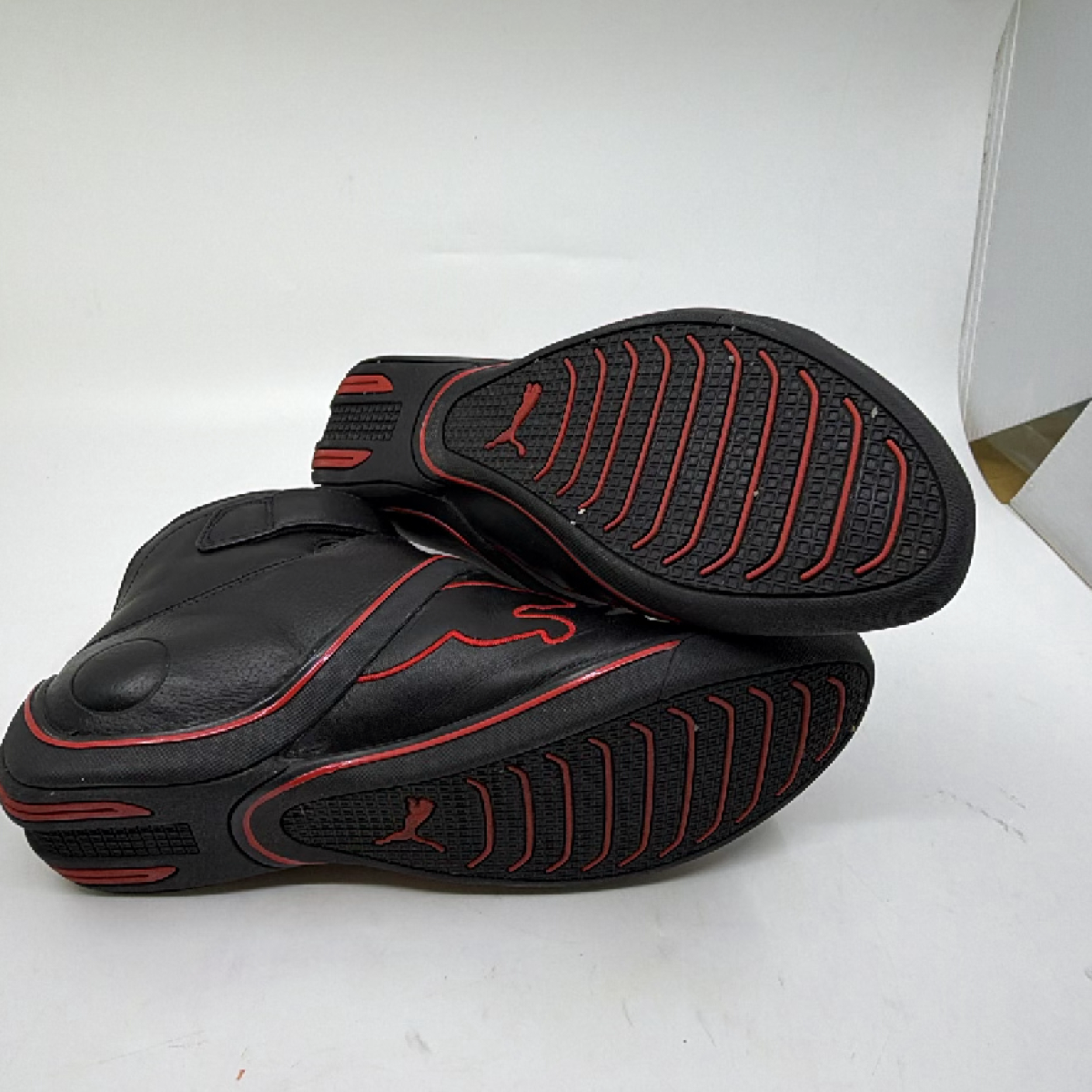 Puma Ferrari Mid-Top Driving Sneaker Black Leather US 6