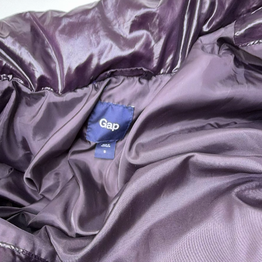 Gap Purple Shiny Nylon Puffer Jacket S