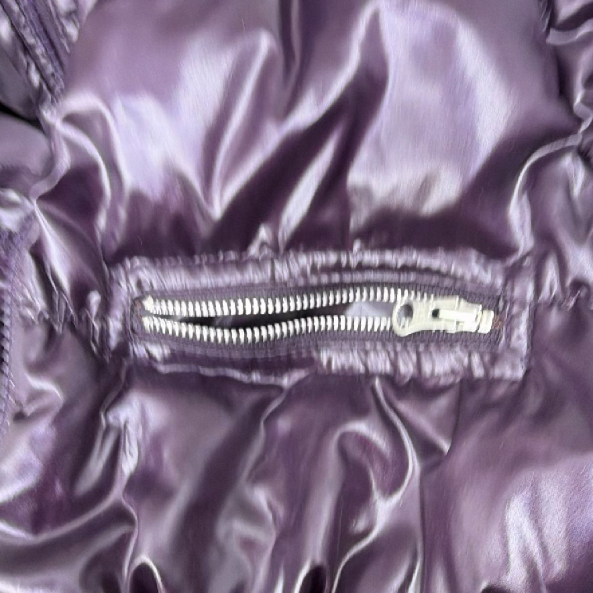 Gap Purple Shiny Nylon Puffer Jacket S