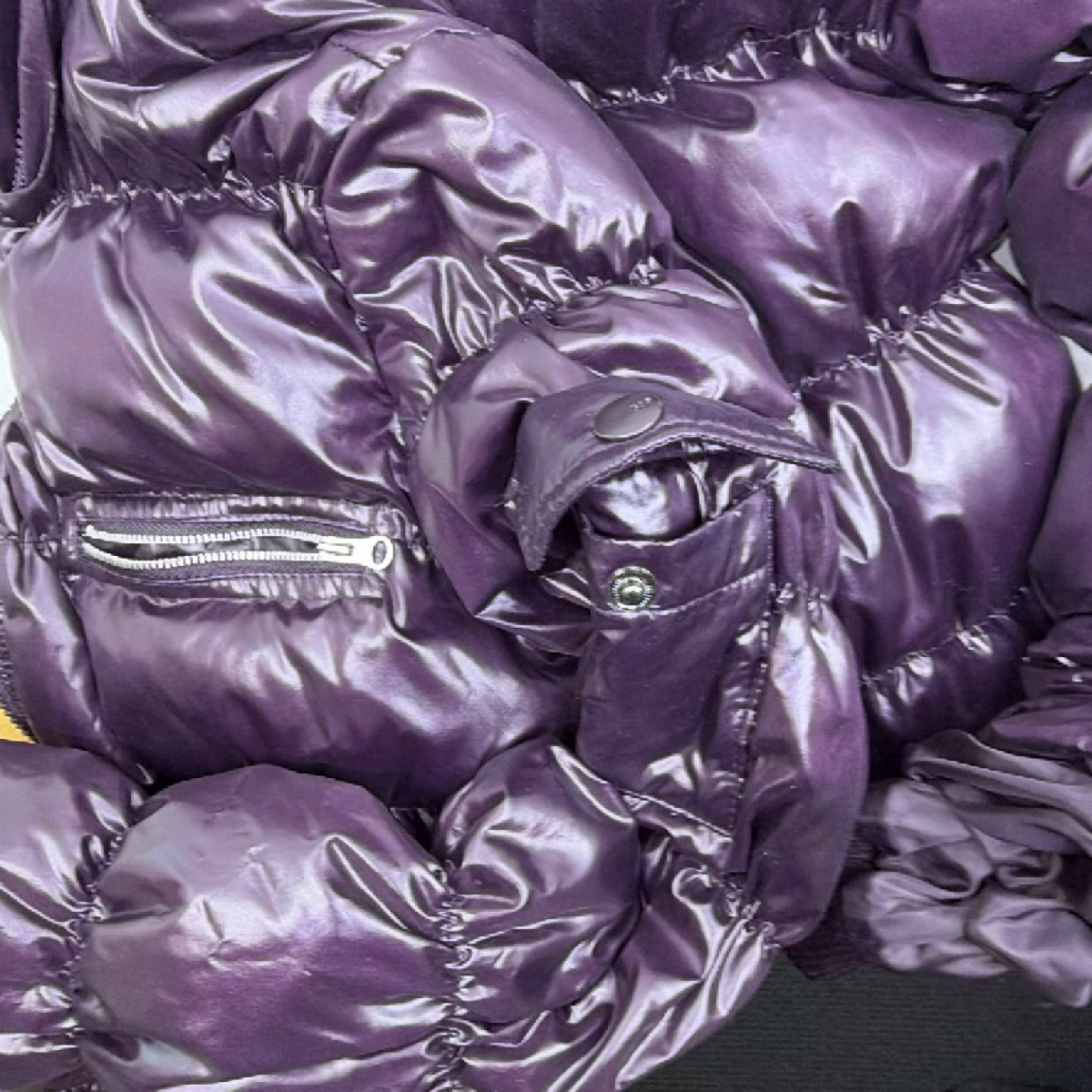 Gap Purple Shiny Nylon Puffer Jacket S