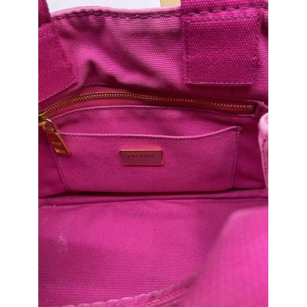 Prada Shopping Tote Canapa Logo Fuxia Shoulder Bag