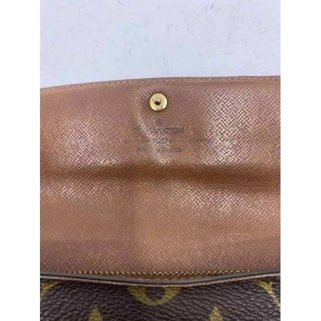 Louis Vuitton Brown Sarah Large Canvas Travel Wallet