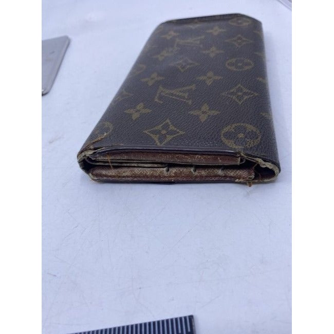Louis Vuitton Brown Sarah De Large Canvas Travel M10988 Wallet