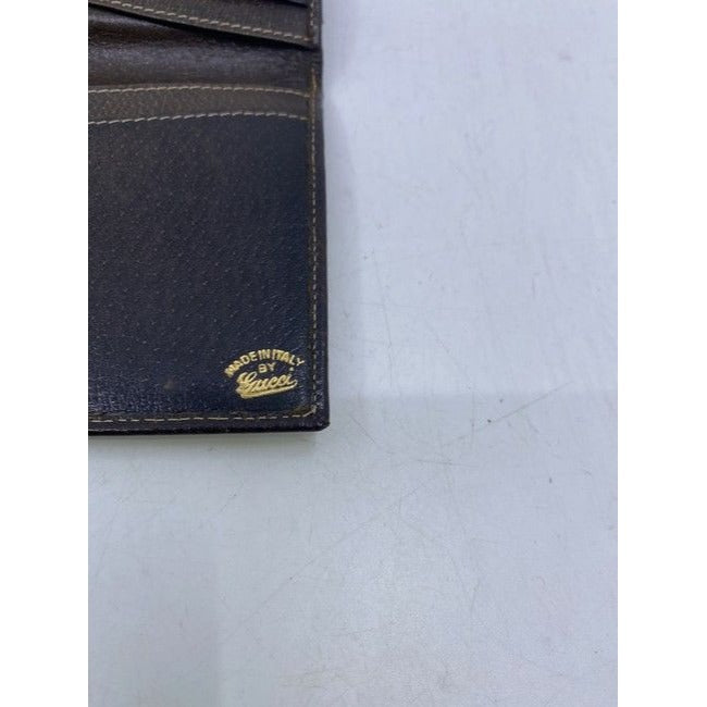 Gucci Brown Long Vintage Canvas Wallet