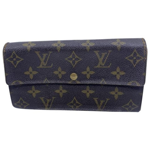 Louis Vuitton Brown Sarah Large Canvas Travel Wallet