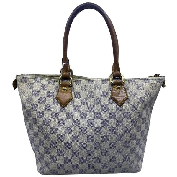 Louis Vuitton Saleya Vintage Crean Damier Azur Canvas Shoulder Bag
