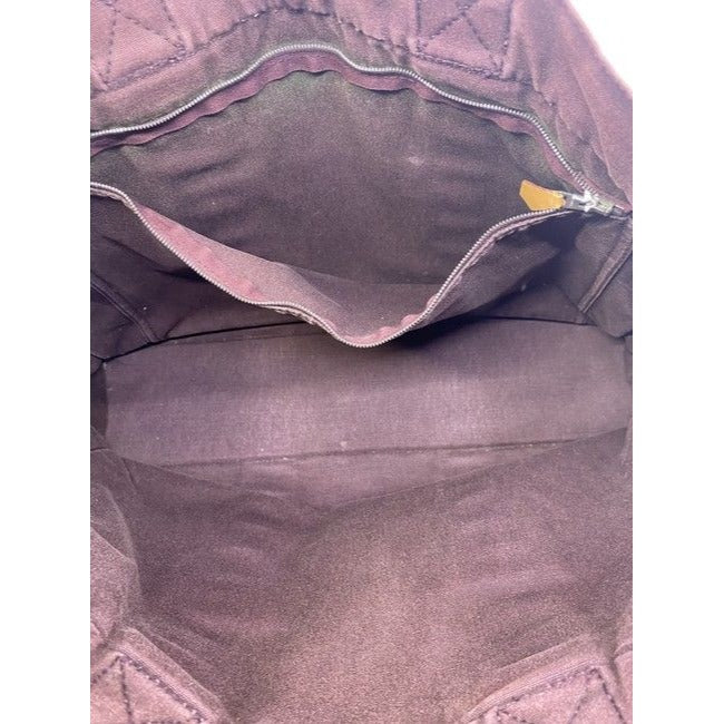 Hermes Toile Fourre Tout Mm Burgundy Fabric Tote