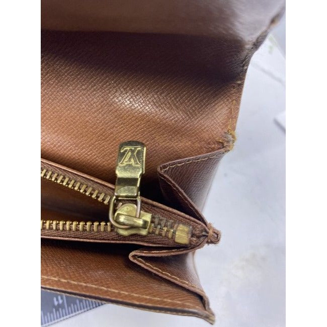Louis Vuitton Brown Sarah Large Canvas Travel Wallet