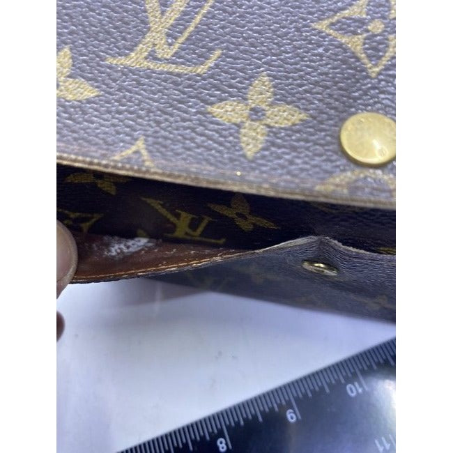 Louis Vuitton Brown Sarah Large Canvas Travel Wallet