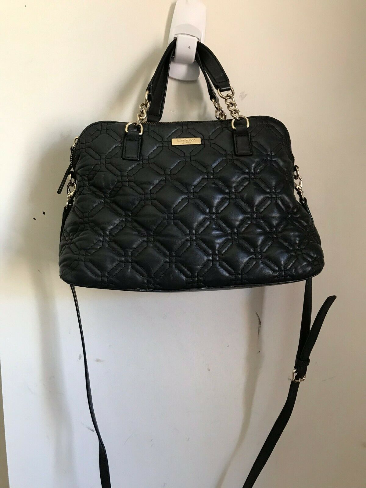 kate spade black cross body tote bag 