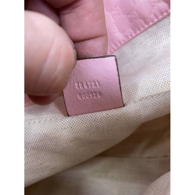 Gucci Tote Pink Fabric Shoulder Bag