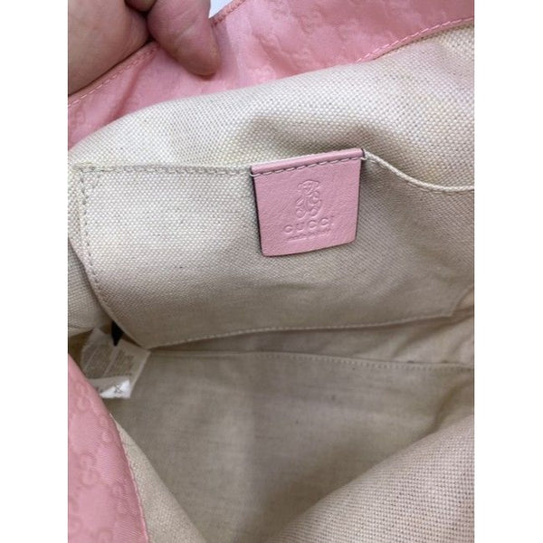 Gucci Tote Pink Fabric Shoulder Bag