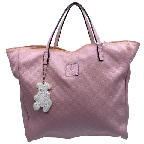 Gucci Tote Pink Fabric Shoulder Bag