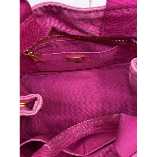 Prada Shopping Tote Canapa Logo Fuxia Shoulder Bag