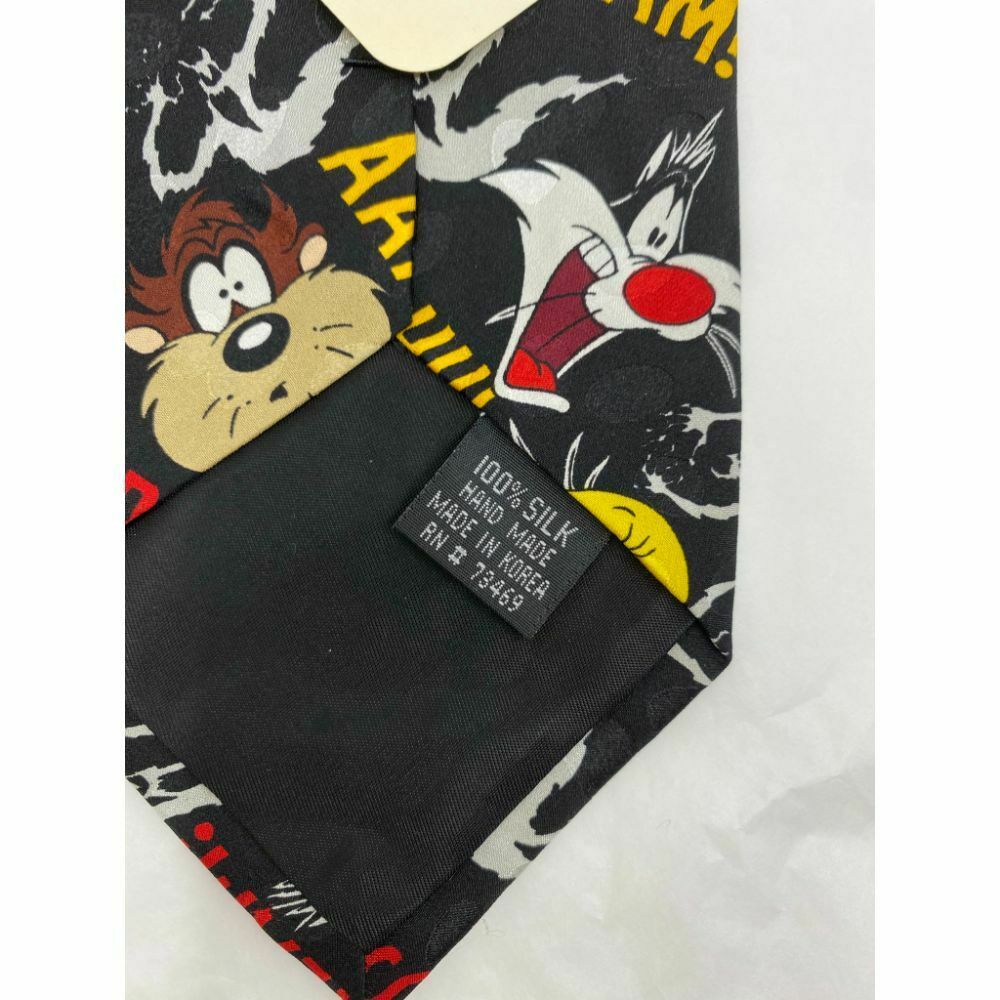New Lot of 3 Neck tie Disney, Looney Tunes Black Red White Total Msrp 75